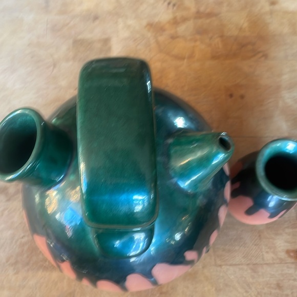 Mid Century Modern Drip Glaze Terracott Pottery - Picture 3 of 5